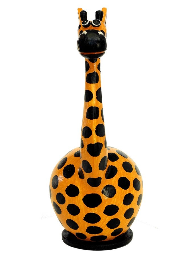 G6 Collection 15" Unique Handmade Wooden Giraffe Cute Coin Piggy Bank Statue Figurine Handcrafted Wood Hand Carved Decorative Keepsake Saving Money Adorable Kids Room Decor Gift Bank (Girrafe) - Image 3